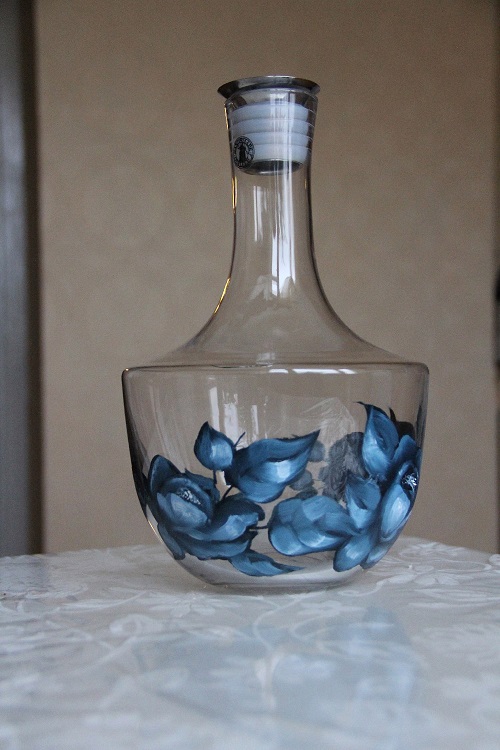 Роспись стеклянной вазы мастер класс 4