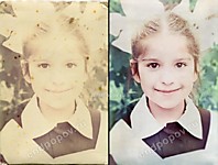 Ретушь старой засвеченной фотографии и оцветнение